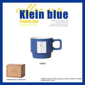 Klein Blue French Animal Coffee Cup Ceramic Latte Art Drinking