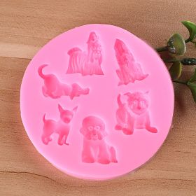 Dog Lion Tiger Bear Silicone Mold DIY Fondant Mold Baking Tool Cookies Pastry Sugar Decoration Clay Crafts Jelly