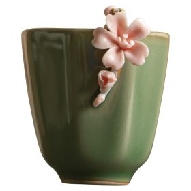 Retro Handmade Pinch Flower Household Tea Cup