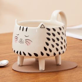 Cat Illustration Cup Coffee Breakfast