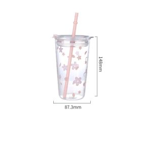 Straw Large Capacity Glass Cup