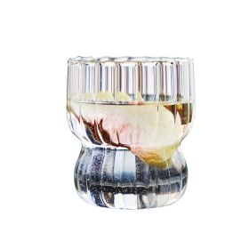 Vertical Grain Glass Cute Chubby Cup Simple