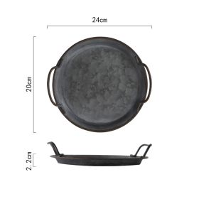 Wrought Iron Tray Creative Household Bread  Home Decoration Retro