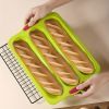 1pc; Silicone Baguette Pan; French Bread Baking Pan; Perforated 3 Loaves Baguettes Bakery Tray; Baking Tools; Kitchen Gadgets; Home Kitchen Items