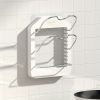 1pc Wall Mounted Pot Lid Rack; Free Punch Pot Cover Holder; Hanging Lid Organizer; Kitchen Accessories