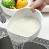 1pc/2pcs/3pcs Multi-Functional Kitchen Washing Basket Basin - Drain Water, Wash Rice, Perfect For Cleaning Vegetables And Fruits, And More With Conven