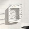 1pc Wall Mounted Pot Lid Rack; Free Punch Pot Cover Holder; Hanging Lid Organizer; Kitchen Accessories