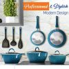 Nonstick Cookware Excilon Home Kitchen Ware Pots & Pan Set with Saucepan Frying Pans, Cooking Pots, Lids, Utensil PTFE/PFOA/PFOS free, 11 PCS (Gray)